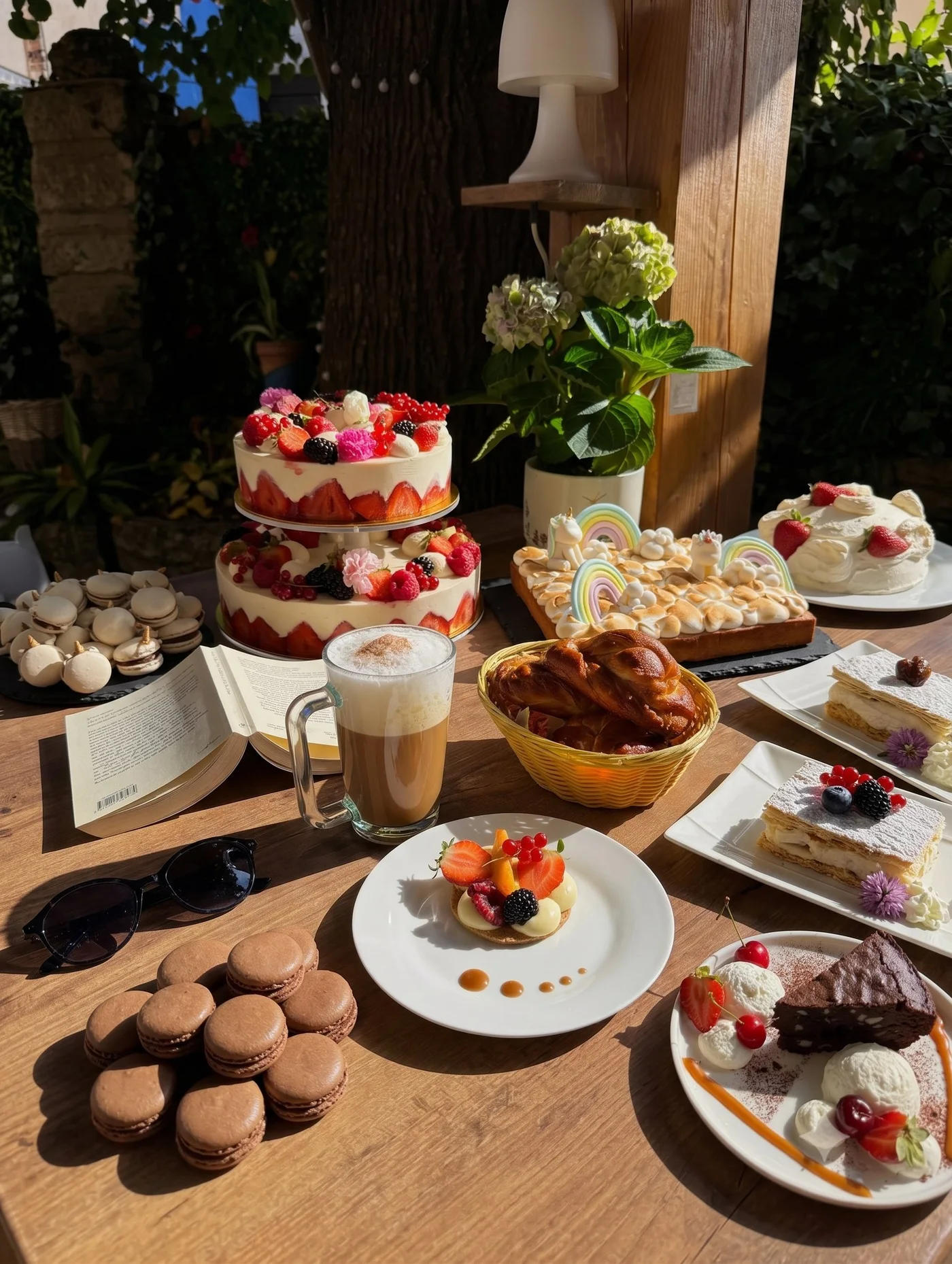 Pâtisseries maison, gâteaux et café en terrasse — Les Callunes Annot